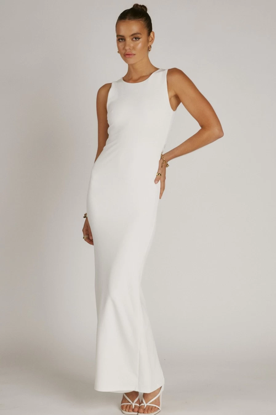 SNDYS Women's Zariah Reversible White Dress - Elegant Two-Side Wear