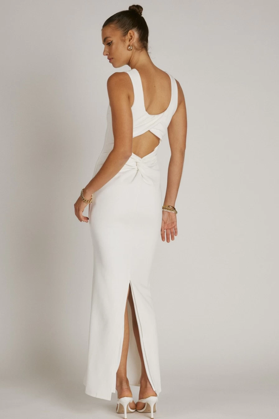 SNDYS Women's Zariah Reversible White Dress - Elegant Two-Side Wear