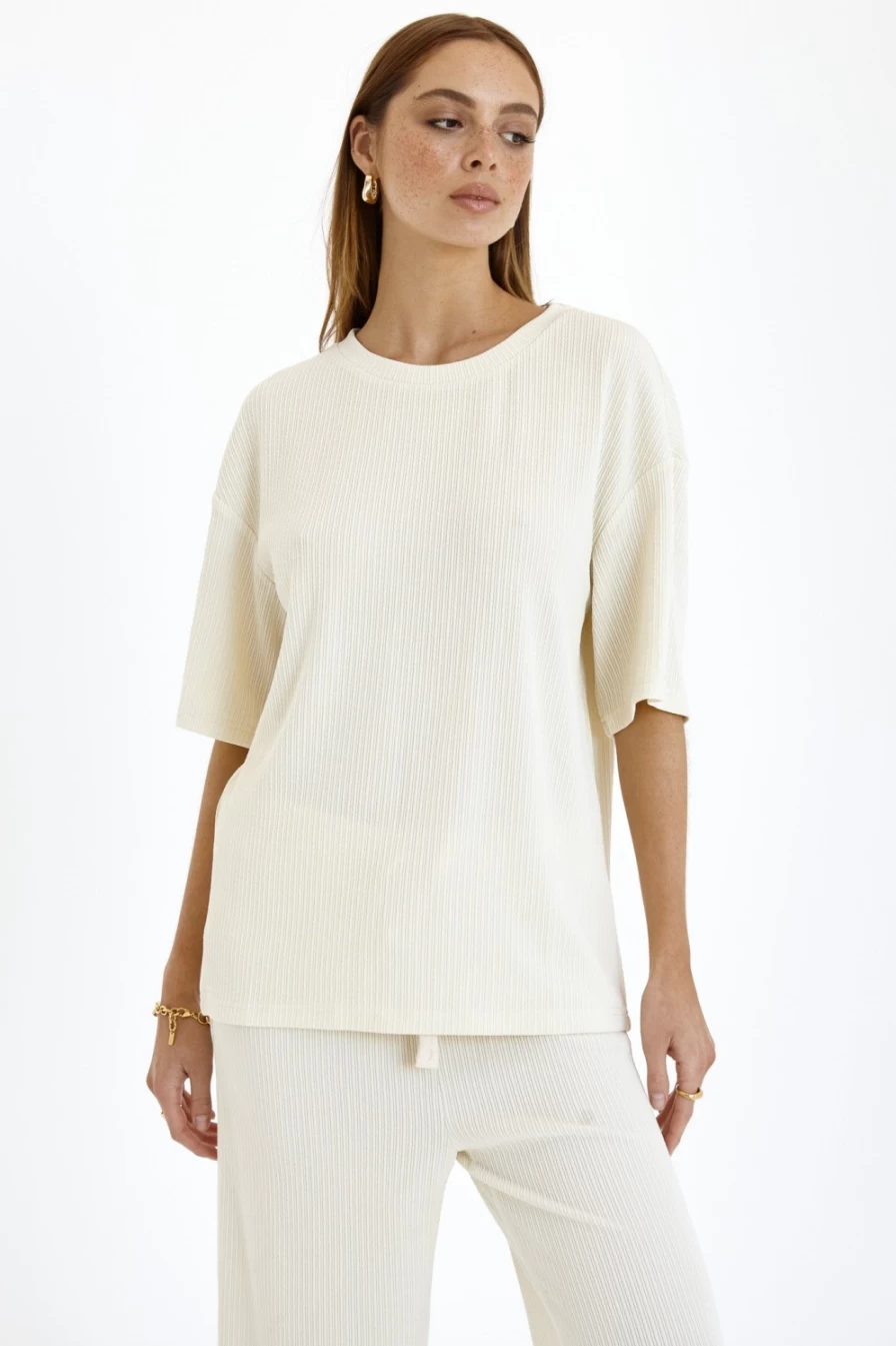 SNDYS Women's Arwen Top in Bone Color - Stylish Casual Blouse for Women