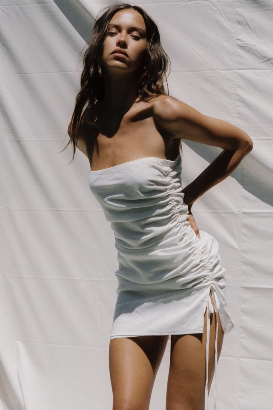 SNDYS Women's Nobu Mini Dress in White - Elegant Short Dress for Women