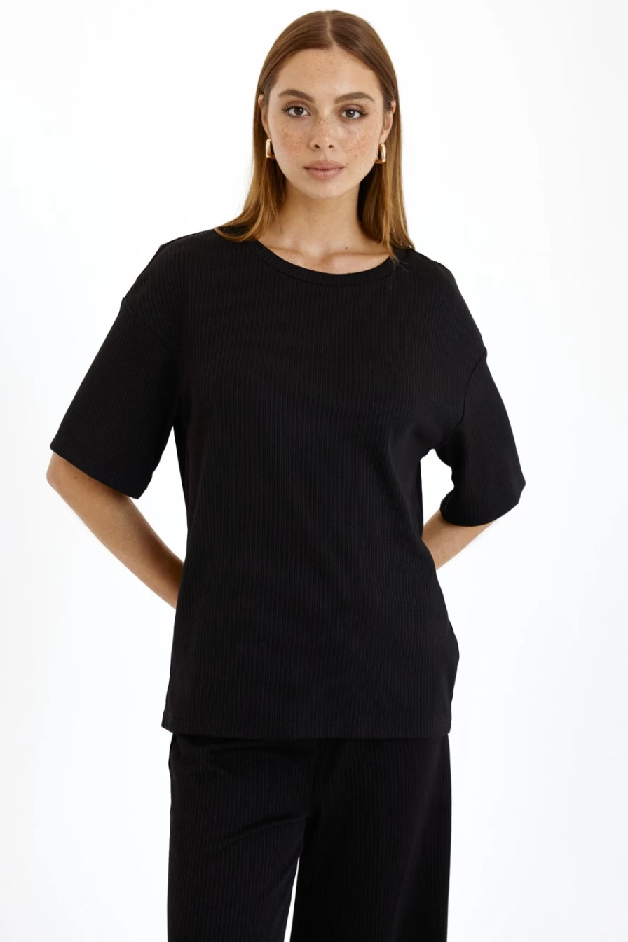 SNDYS Women's Arwen Black Top - Stylish Casual Blouse for Women