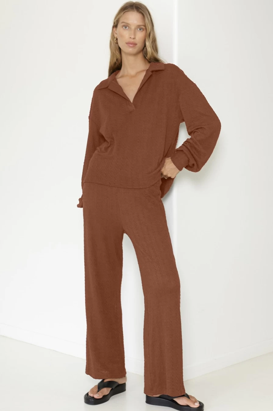 SNDYS Women's Avery Jumper in Chestnut Brown - Stylish Knit Sweater