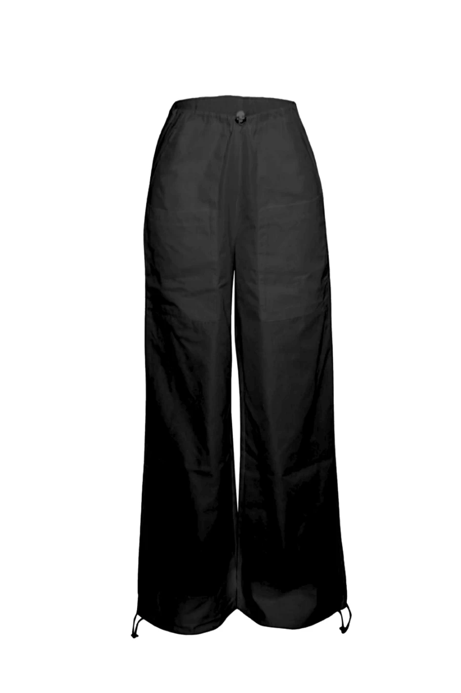 SNDYS Women's Paloma Cargo Pants - Black High Waist Utility Trousers