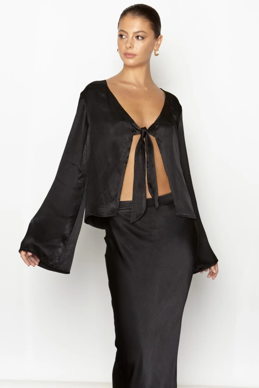 SNDYS Women's Phoenix Top - Black Stylish Casual Blouse