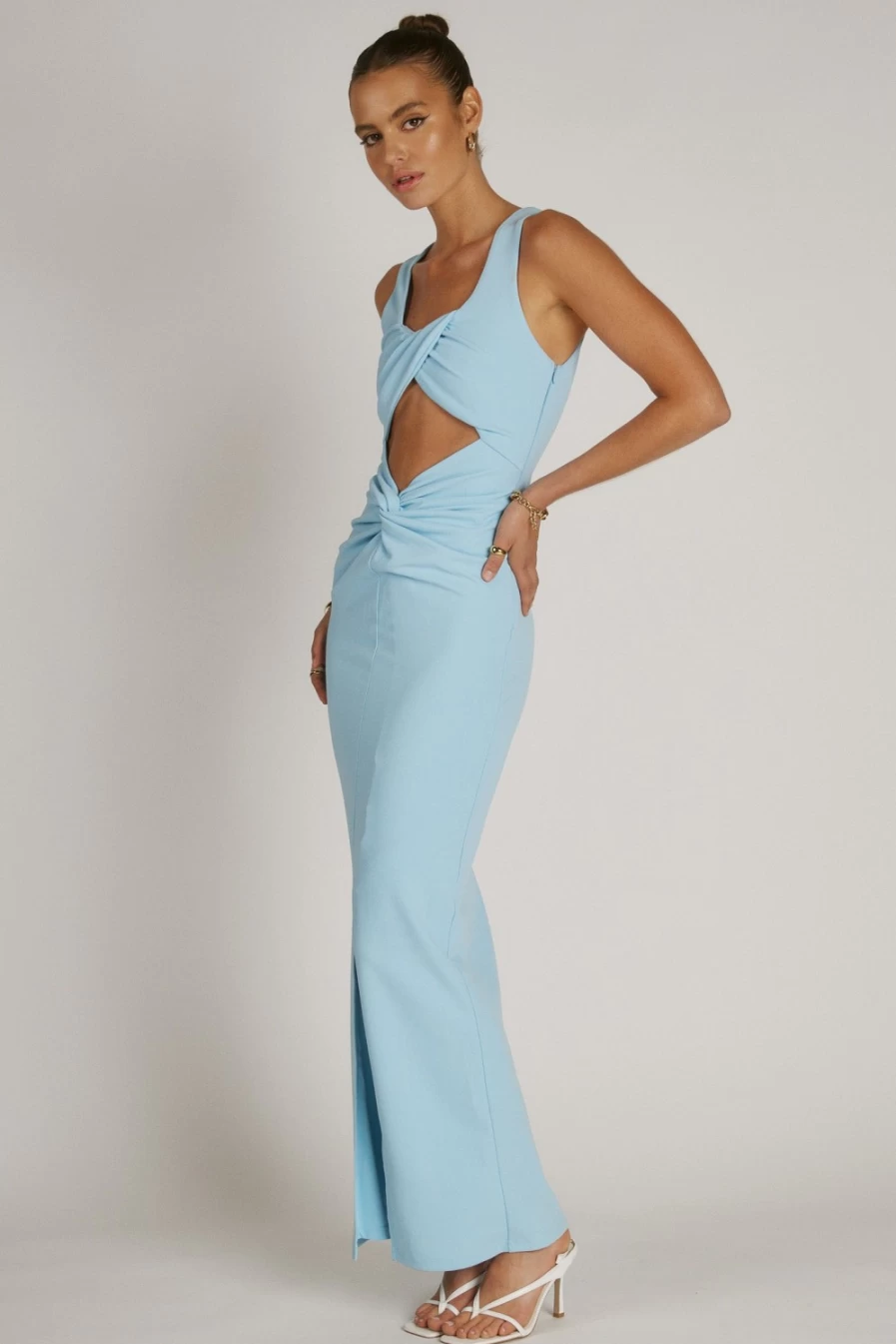SNDYS Women's Zariah Reversible Blue Dress - Stylish Two-Way Wear
