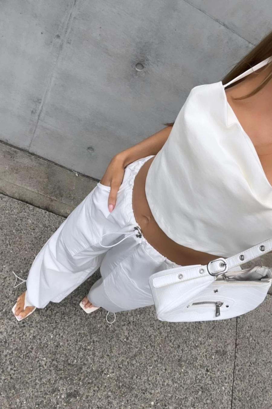 SNDYS Women's Cannes Top - White Elegant Blouse for Casual Wear