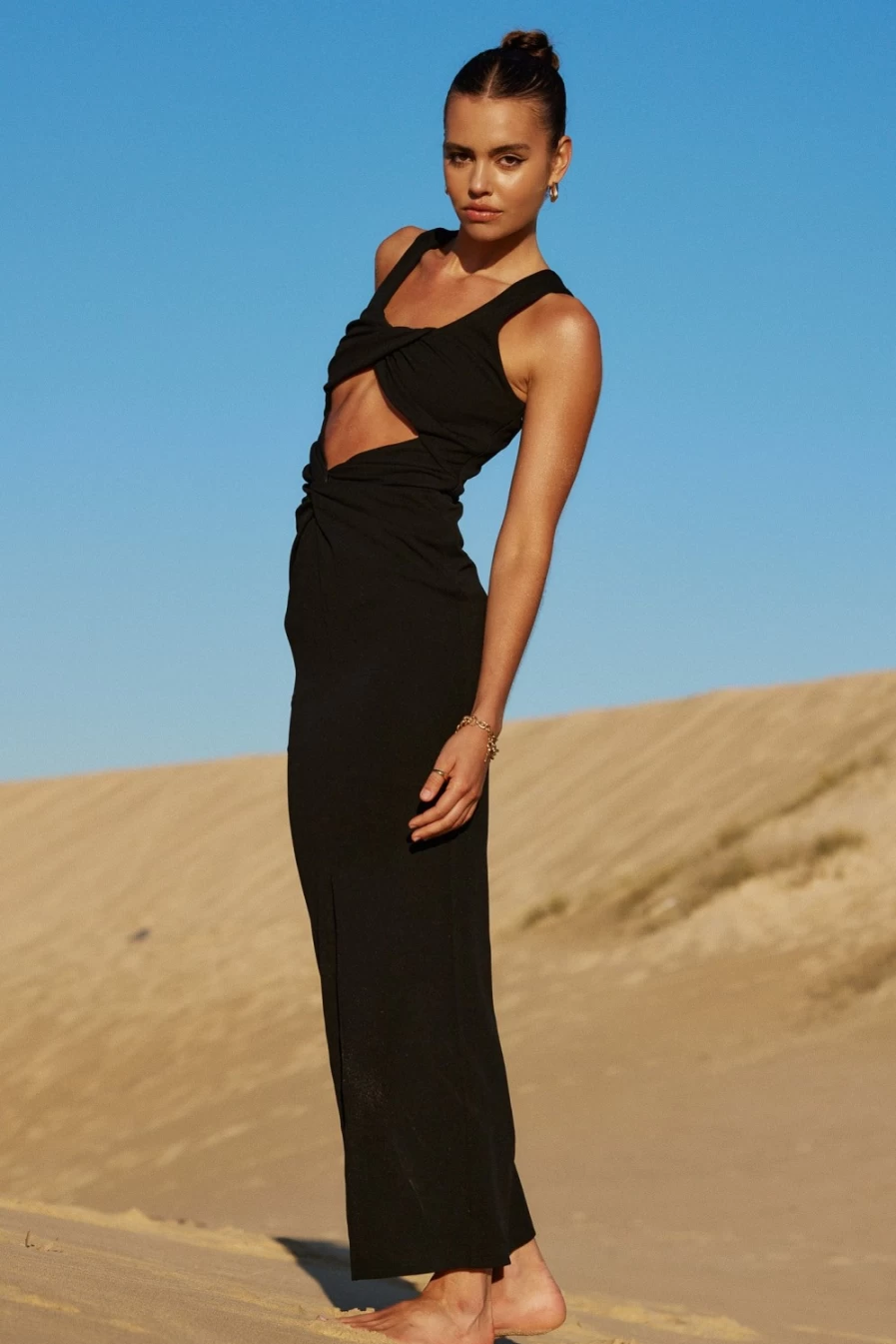 SNDYS Women's Zariah Reversible Black Dress - Two-Way Wear Fashion