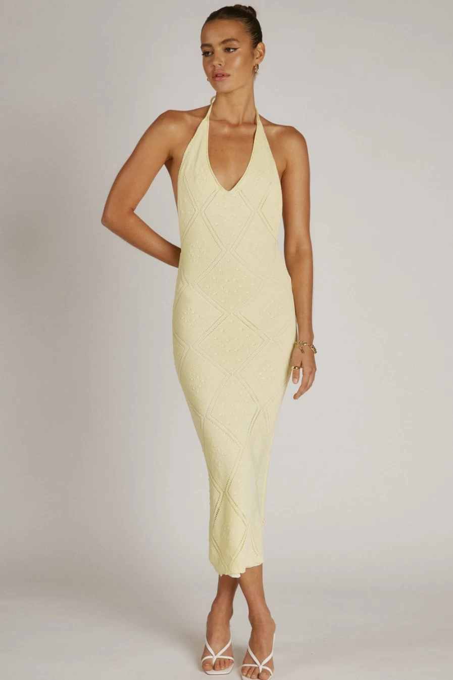 SNDYS Women's Kehlani Yellow Dress - Summer Flowy Boho Chic Style