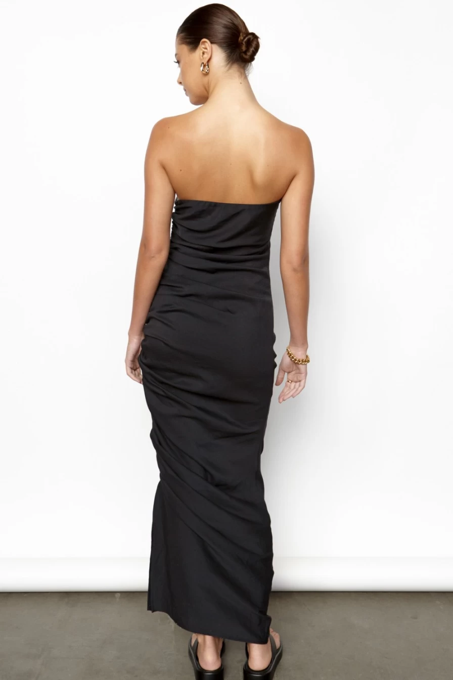 SNDYS Women's Nora Dress - Elegant Black Evening Gown for Women