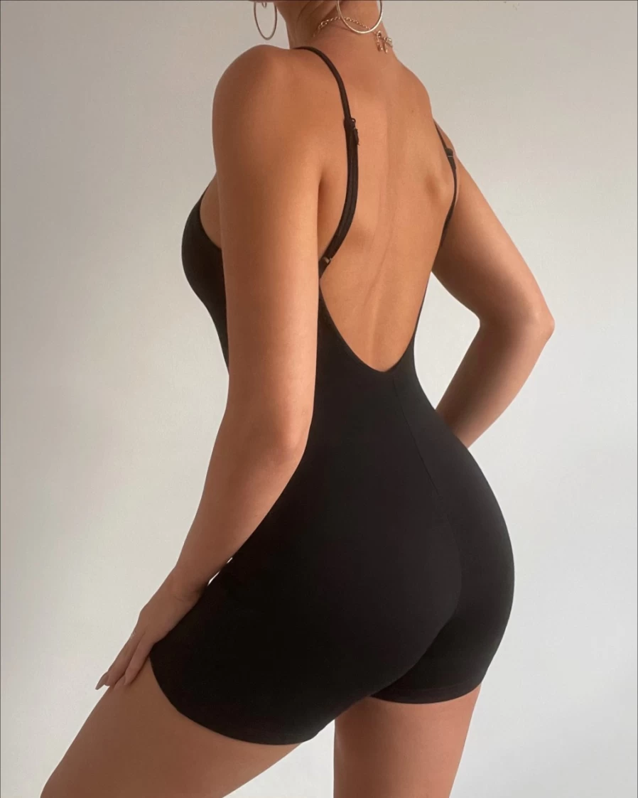 SNDYS Women's Black Jordan Style Romper - Casual Jumpsuit for Women